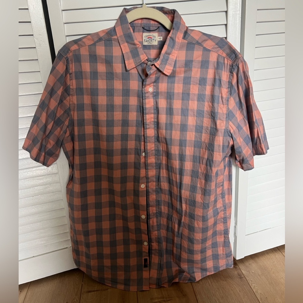 Faherty Men’s Checkered Short Sleeve Button-Down